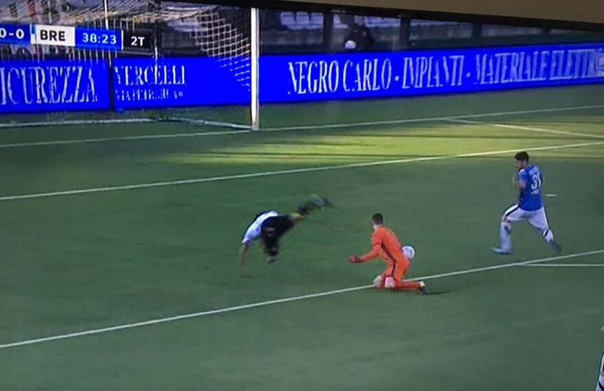 Pro Vercelli-Brescia: l'episodio discusso su Germano.
